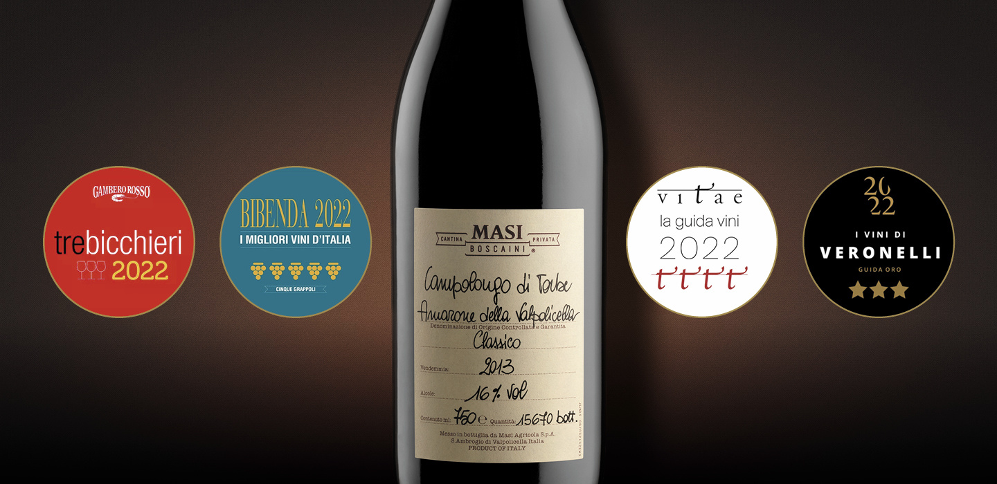 Awards in the 2022 wine guides and critics Masi Agricola